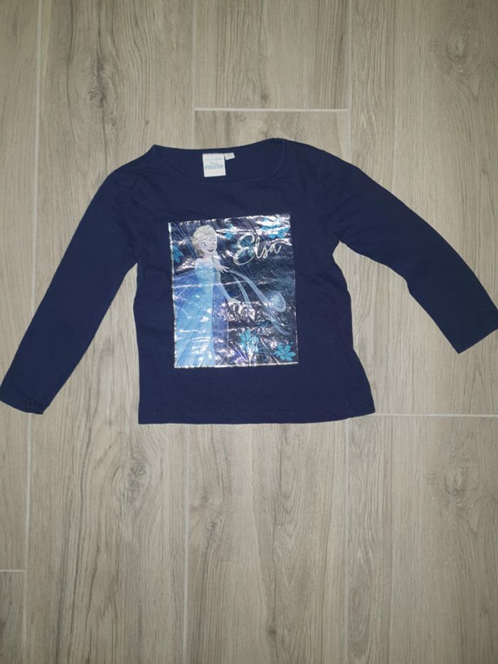 Tee-shirt manches longues Reine des neiges 4ans