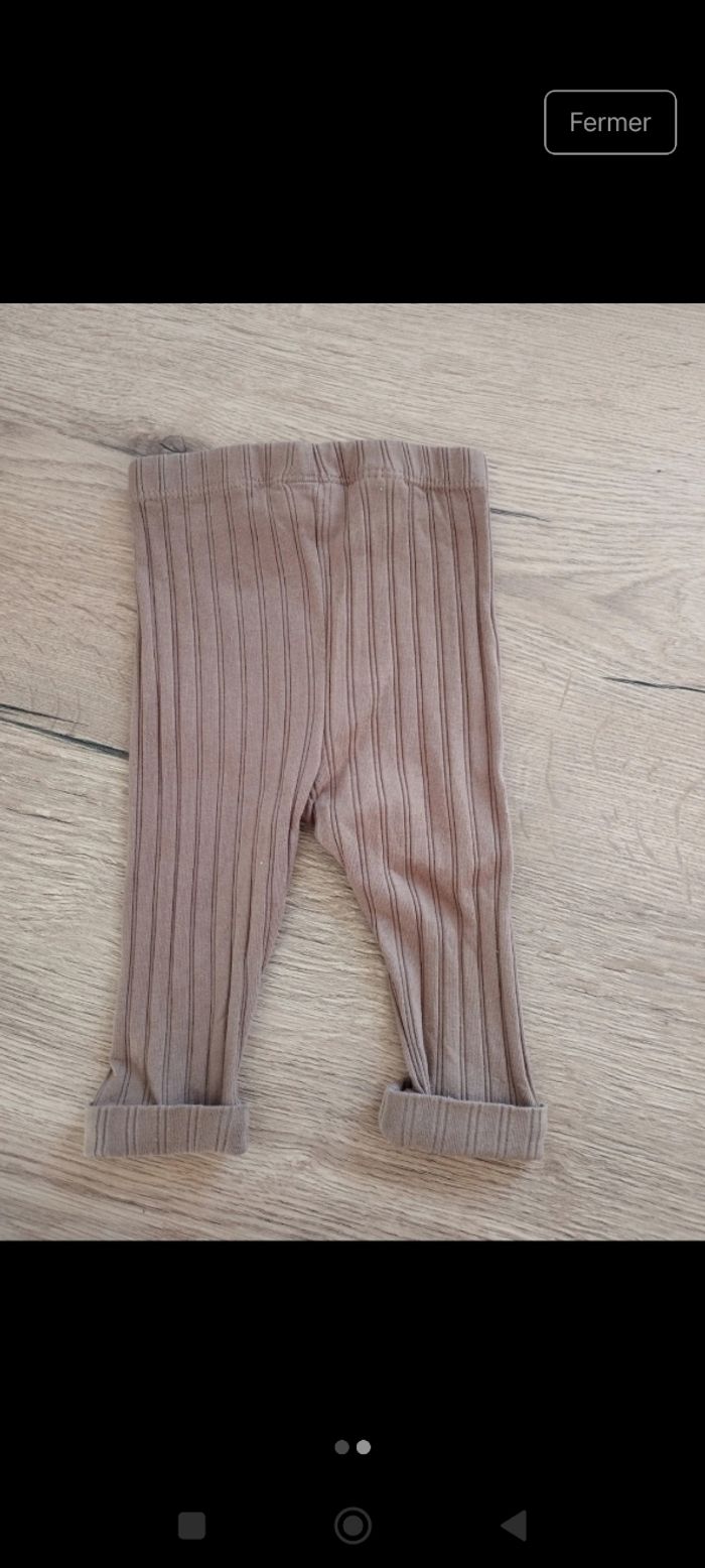 Ensemble pull doublé velours et pantalon/legging, taille 6mois, collection 2025 - photo numéro 6