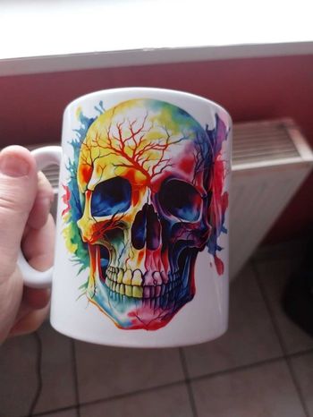 Mug crânes, tête de morts colorés