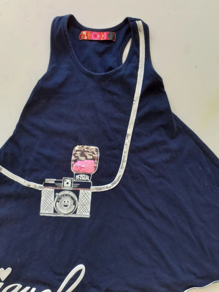 Robe été fille 5 / 6 ans Desigual bleu marine - photo numéro 2