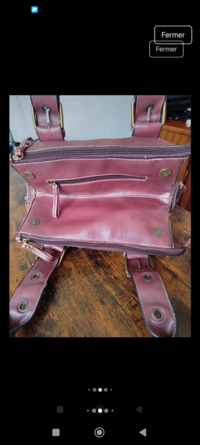 Sac à main similicuir cuir épaules vintage dressing - photo numéro 6