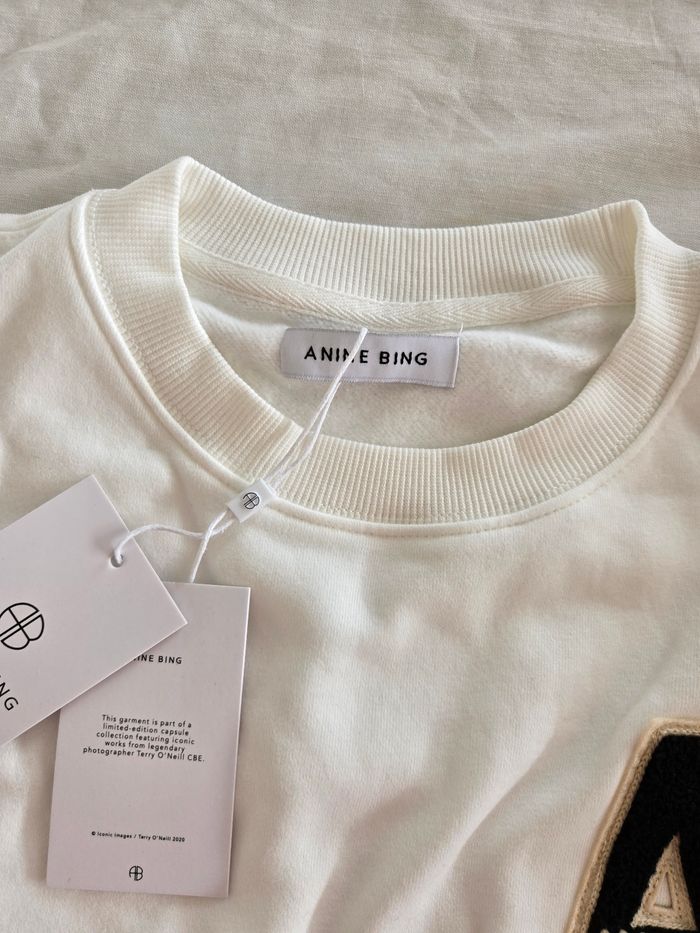 Sweat shirt blanc cassé  Anine  Bing taille M - photo numéro 3