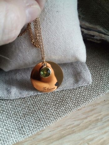 Collier réversible je t'aime 🖤.