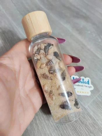 Bouteille sensorielle retour au calme thème plage