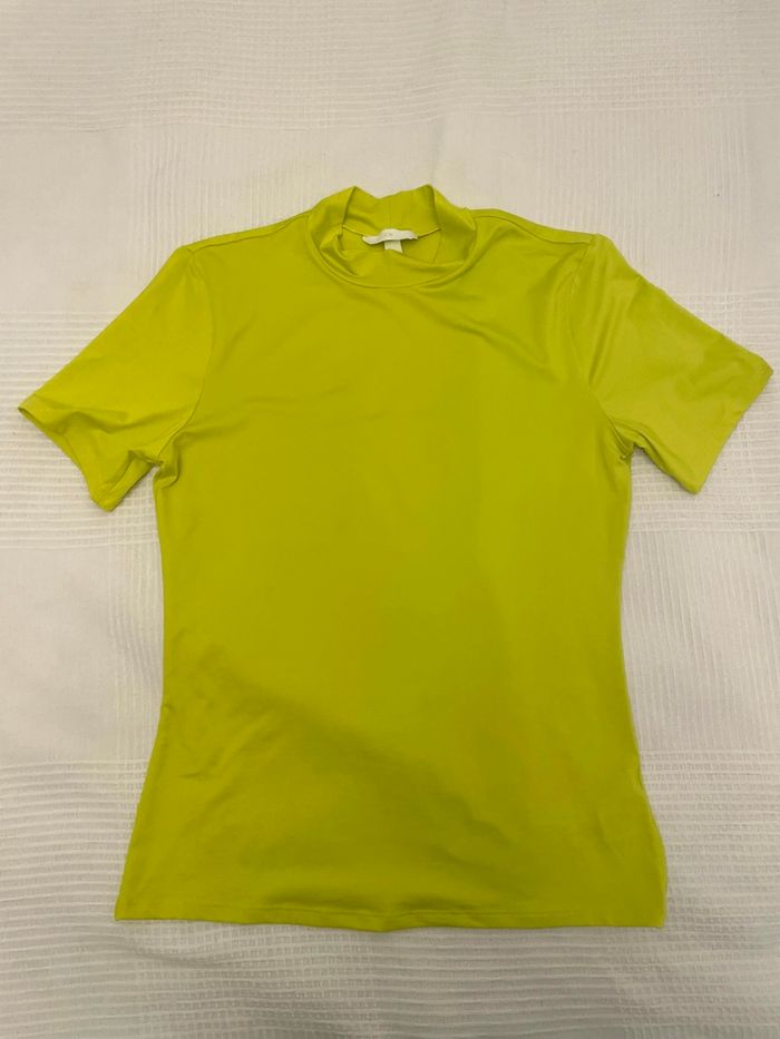Teeshirt jaune vert fluo H&M - photo numéro 1
