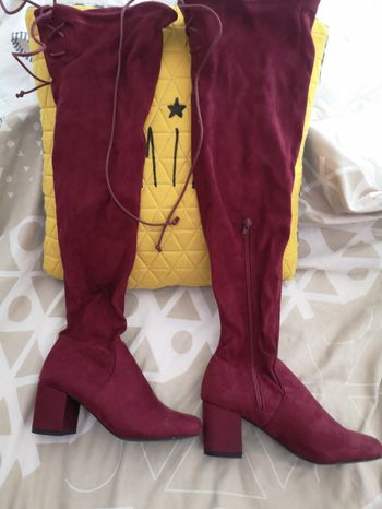 Cuissardes daim bordeau pointure 36