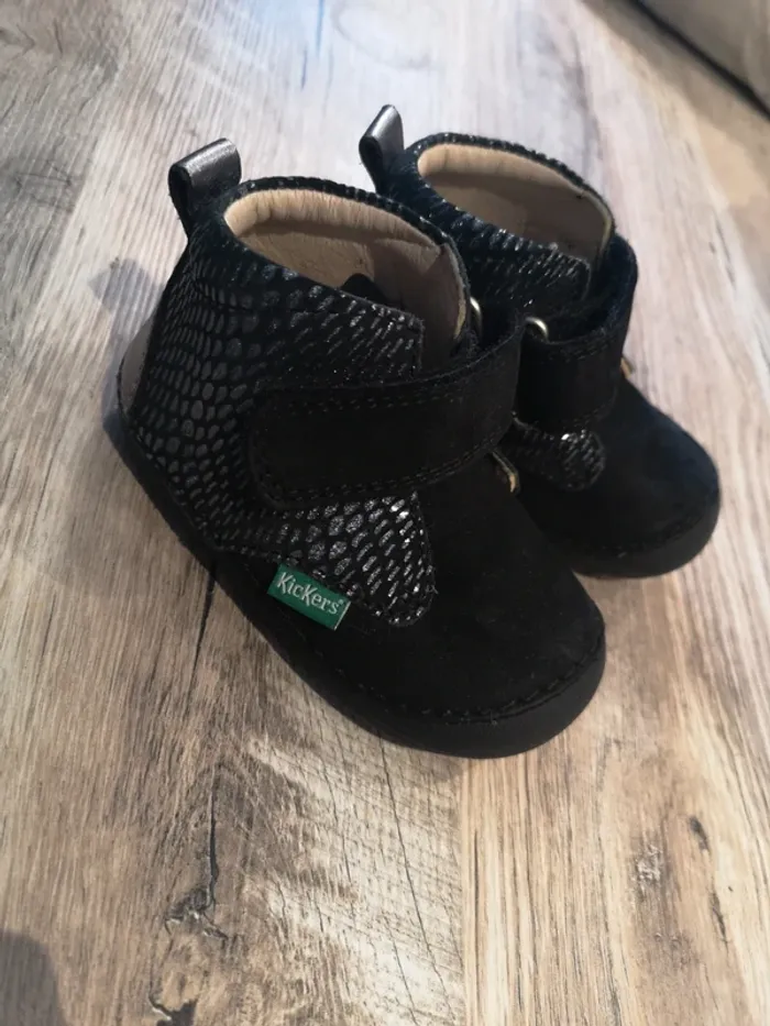 Bottine fille kickers noir 19 - photo numéro 4