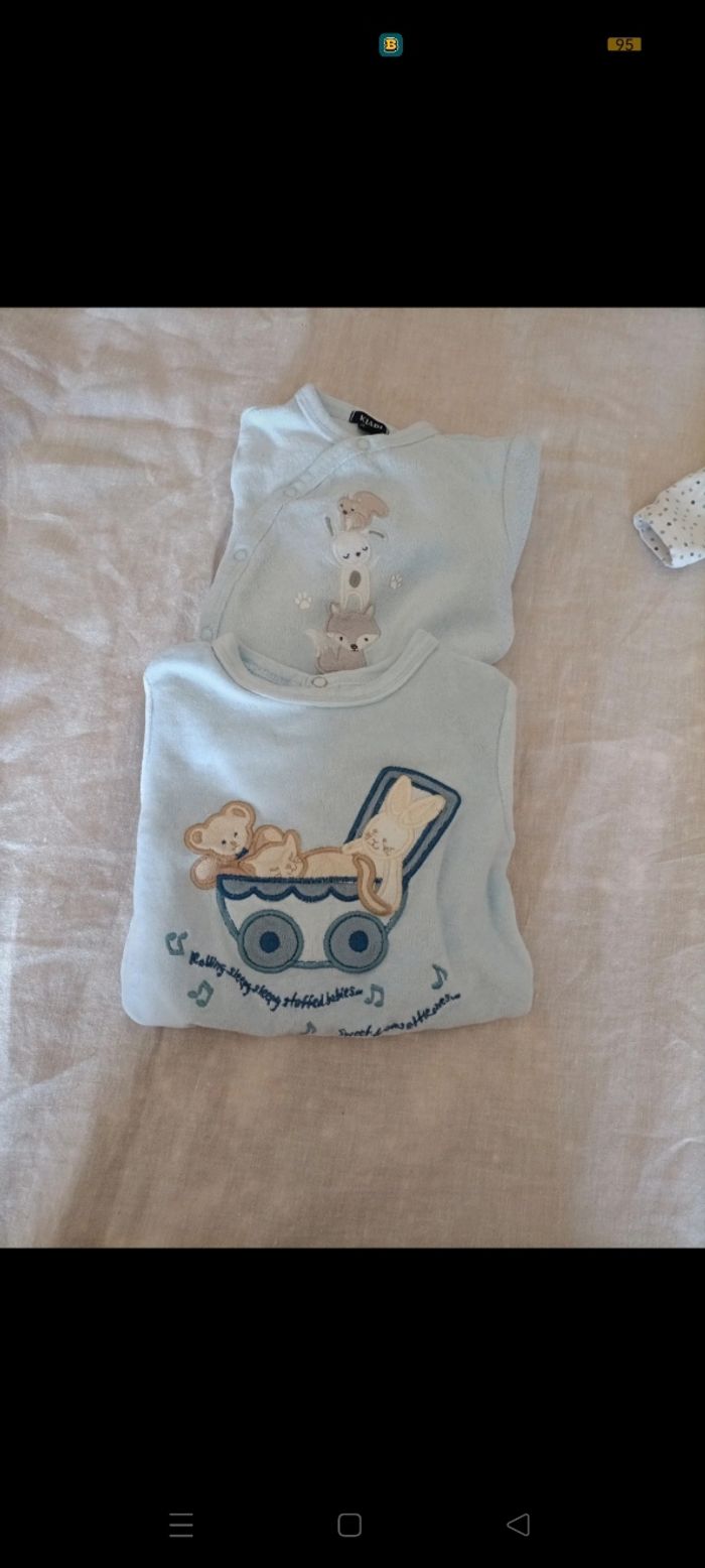 Lot de 2 pyjamas taille 1 mois