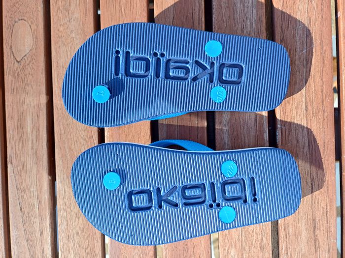 Tong neuve Okaïdi 27/28 bleu/blanc (réf perso chauss-g-27-a)(familleac72) - photo numéro 2