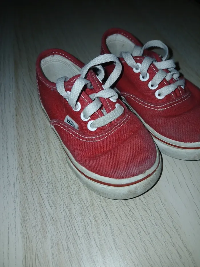 Paire de Vans basse rouge P22 - photo numéro 3