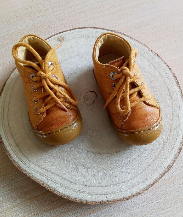 Chaussures moutarde à lacets premiers pas taille 19 Naturino - photo numéro 4