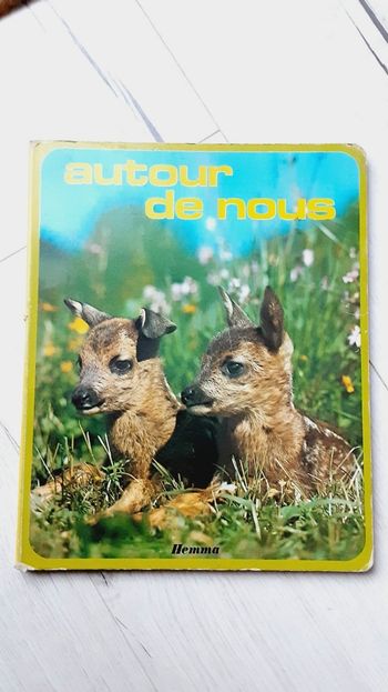 Livre vintage 1980 Hemma, animaux de la forêt, Autour de nous
