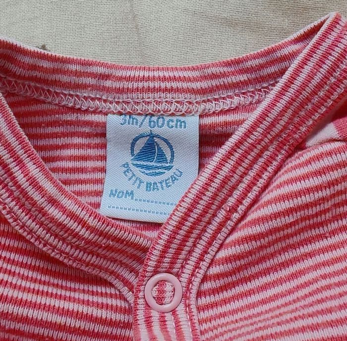Pyjama léger rayé 3 mois - photo numéro 2