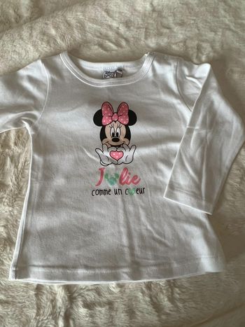 Tee shirt manche longue minnie disney