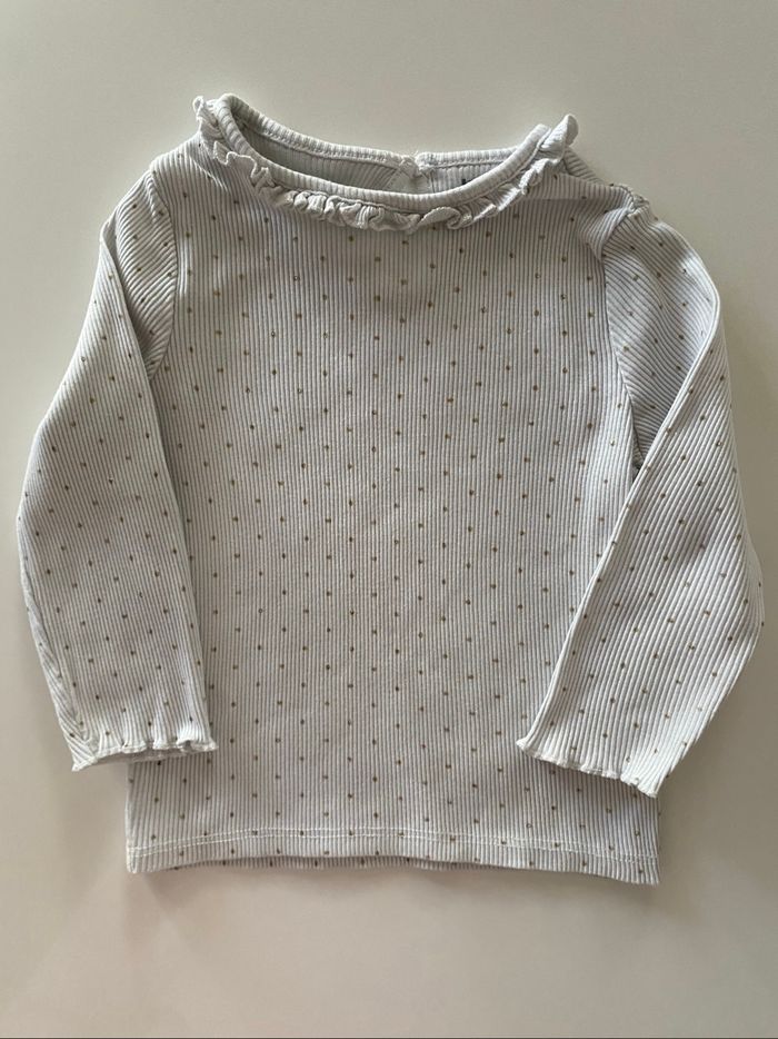 2 Tee shirt rose et blanc 18 mois - photo numéro 3