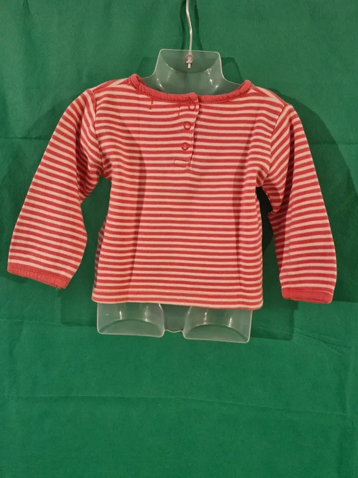 Pull rayé avec nœud décoratif 9 mois Tissaia - photo numéro 2