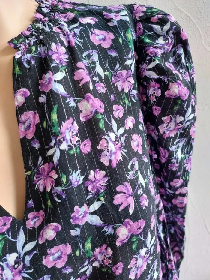 Blouse fleurie vintage Taille S - photo numéro 3