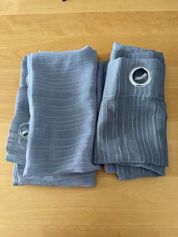 Lot de 2 voilages gris clair Atmosphera