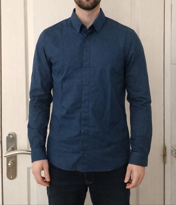 Chemise uni bleu marine homme Jules taille L/40