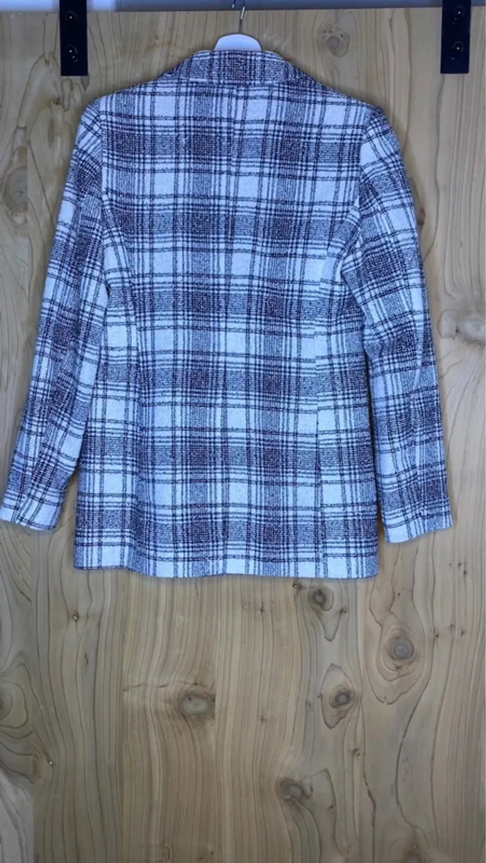 Veste blazer à carreaux - photo numéro 3