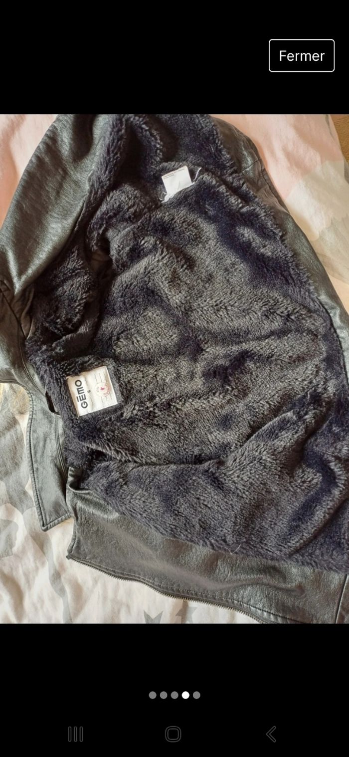 Veste simili cuir fille 6 ans mi saison gémo - photo numéro 4