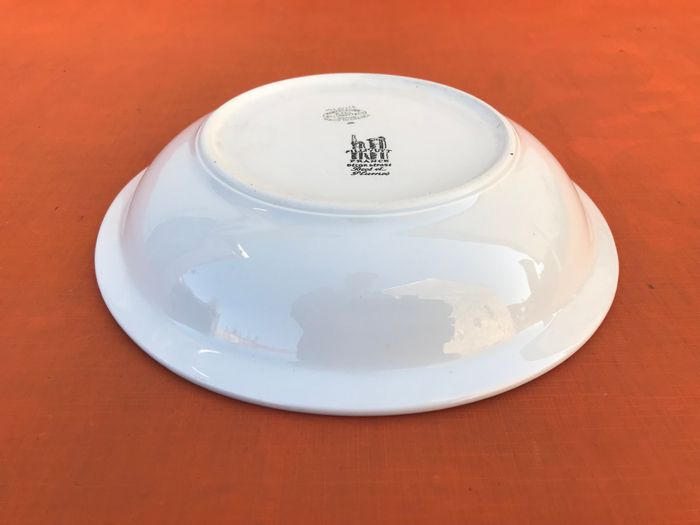 Ancien plat creux Décor Becs et Plumes Porcelaines à feu Pillivuyt & Compagnie Mehun-sur-Yèvre - photo numéro 7