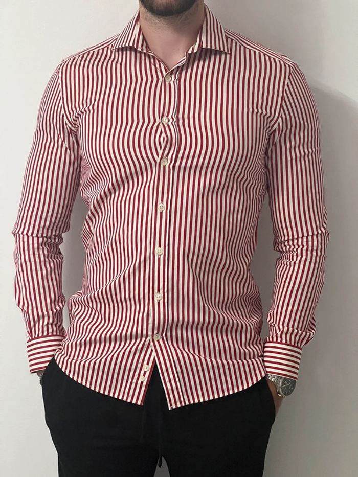 Chemise café coton T38