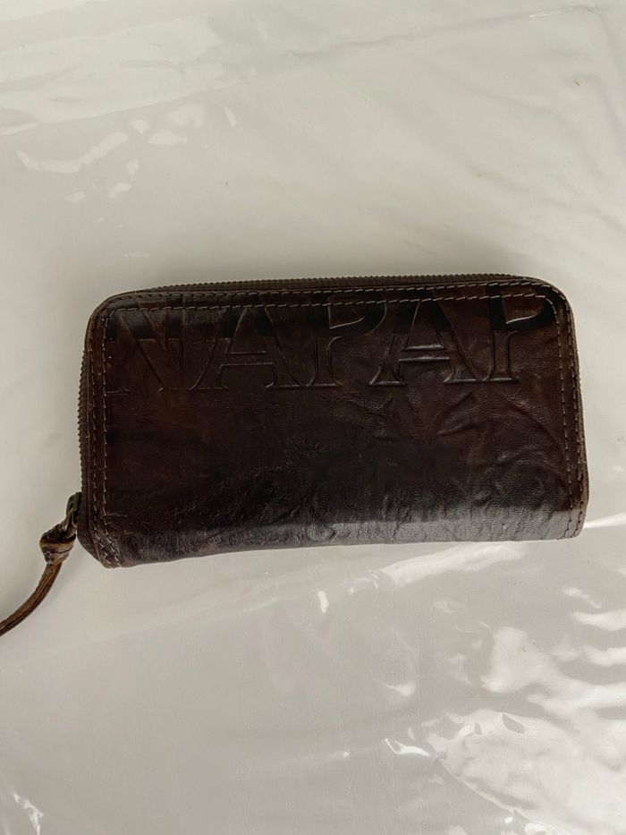 Portefeuille long zippé Napapijri cuir
