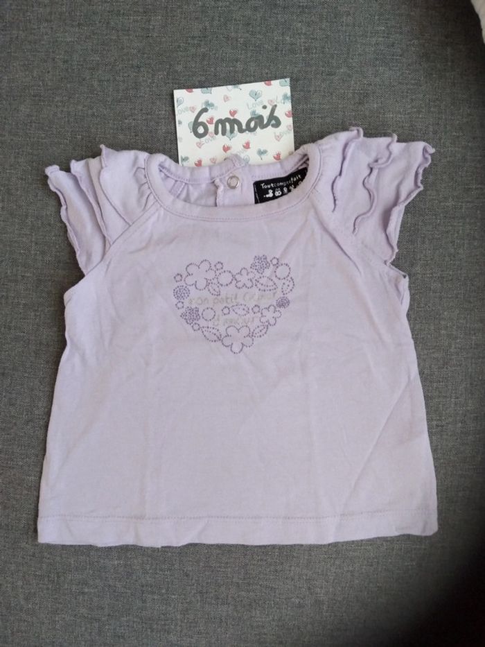 T shirt parme 6mois