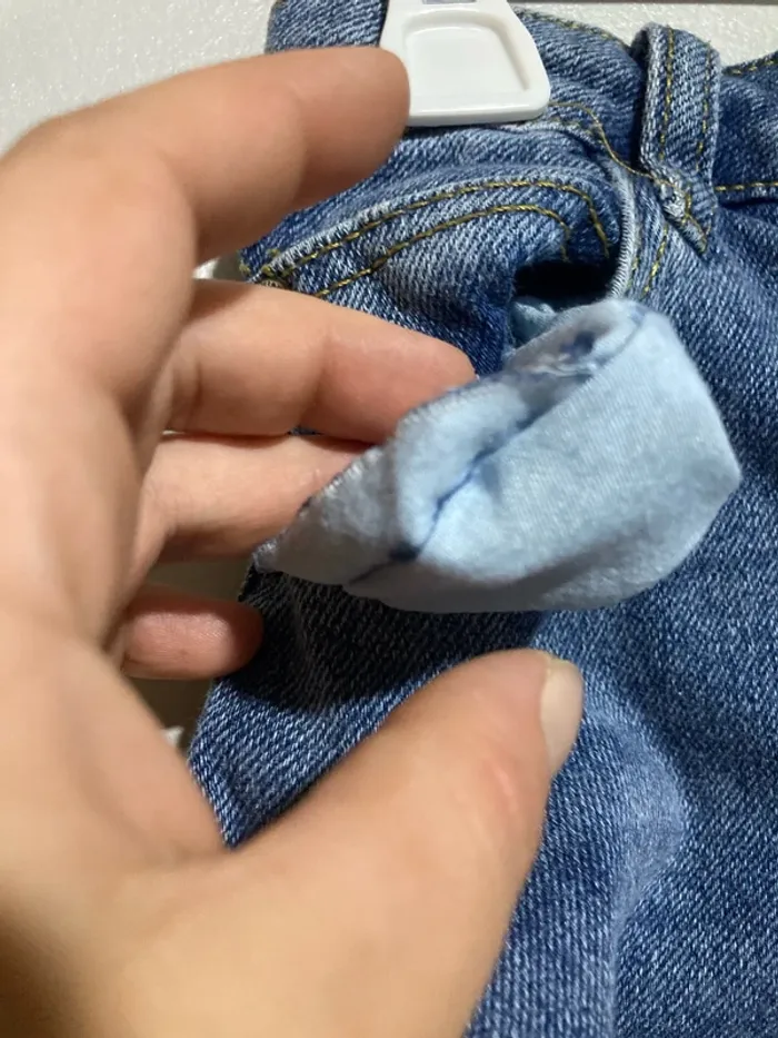 Short en jean taille haute effet usé – Taille S - photo numéro 8