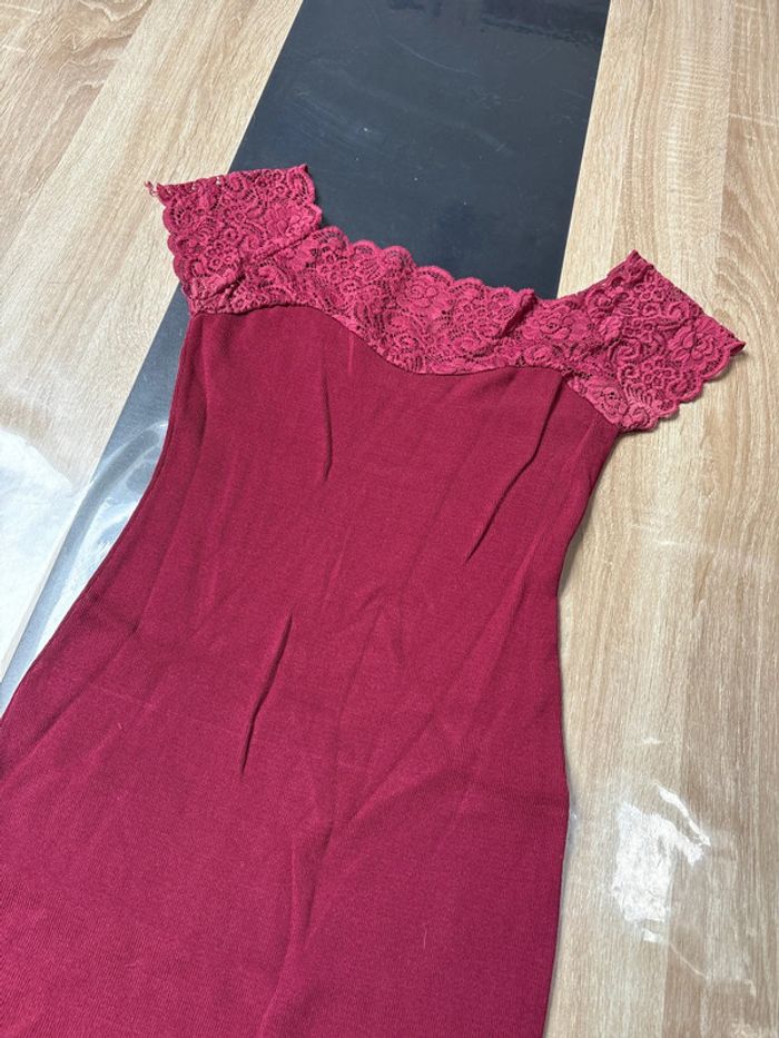Robe courte bordeaux taille S - photo numéro 2