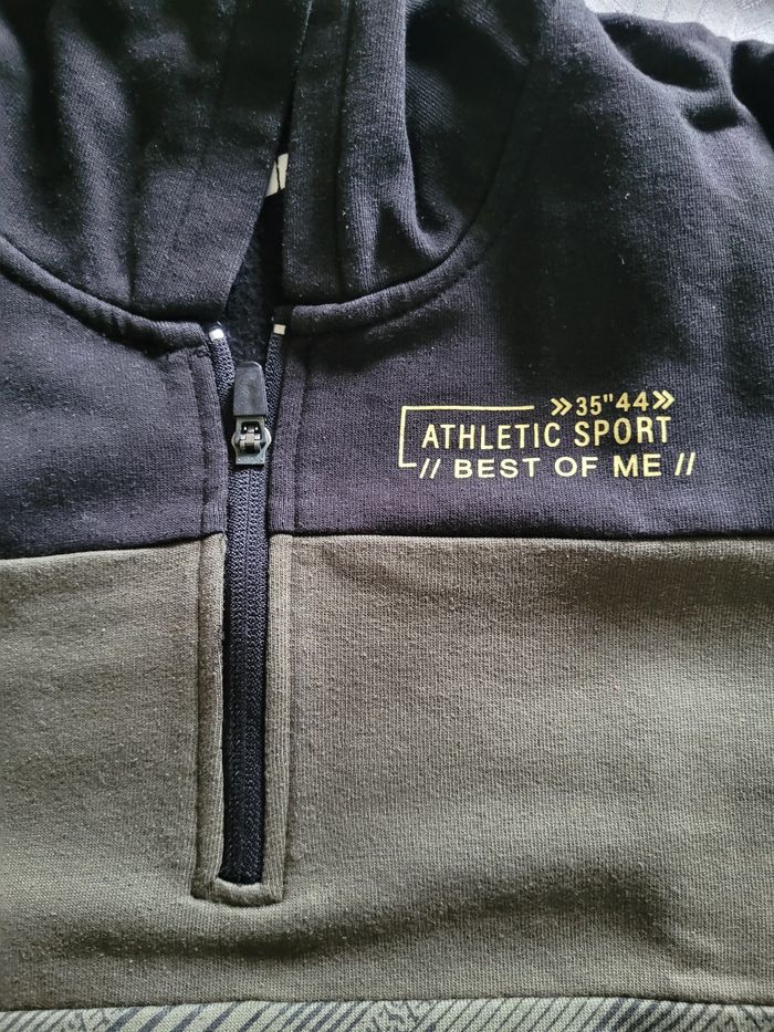 Pull semi zippé à capuche - photo numéro 4