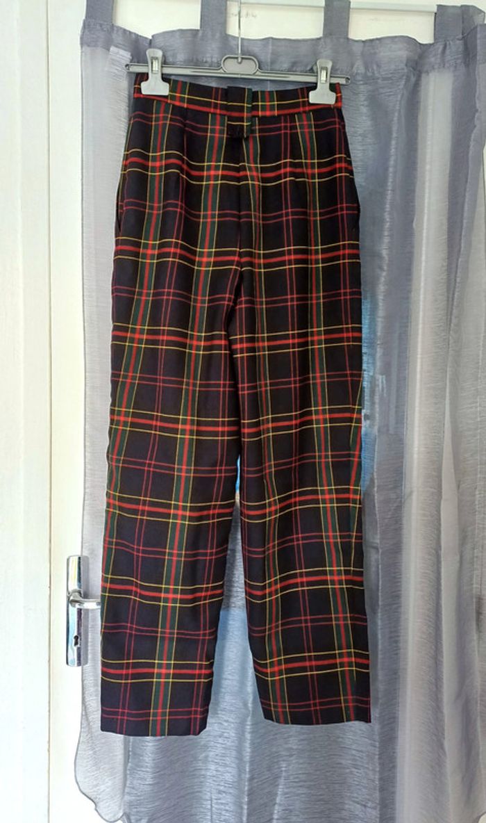 Pantalon écossais taille haute Verdosa taille 36 - photo numéro 4