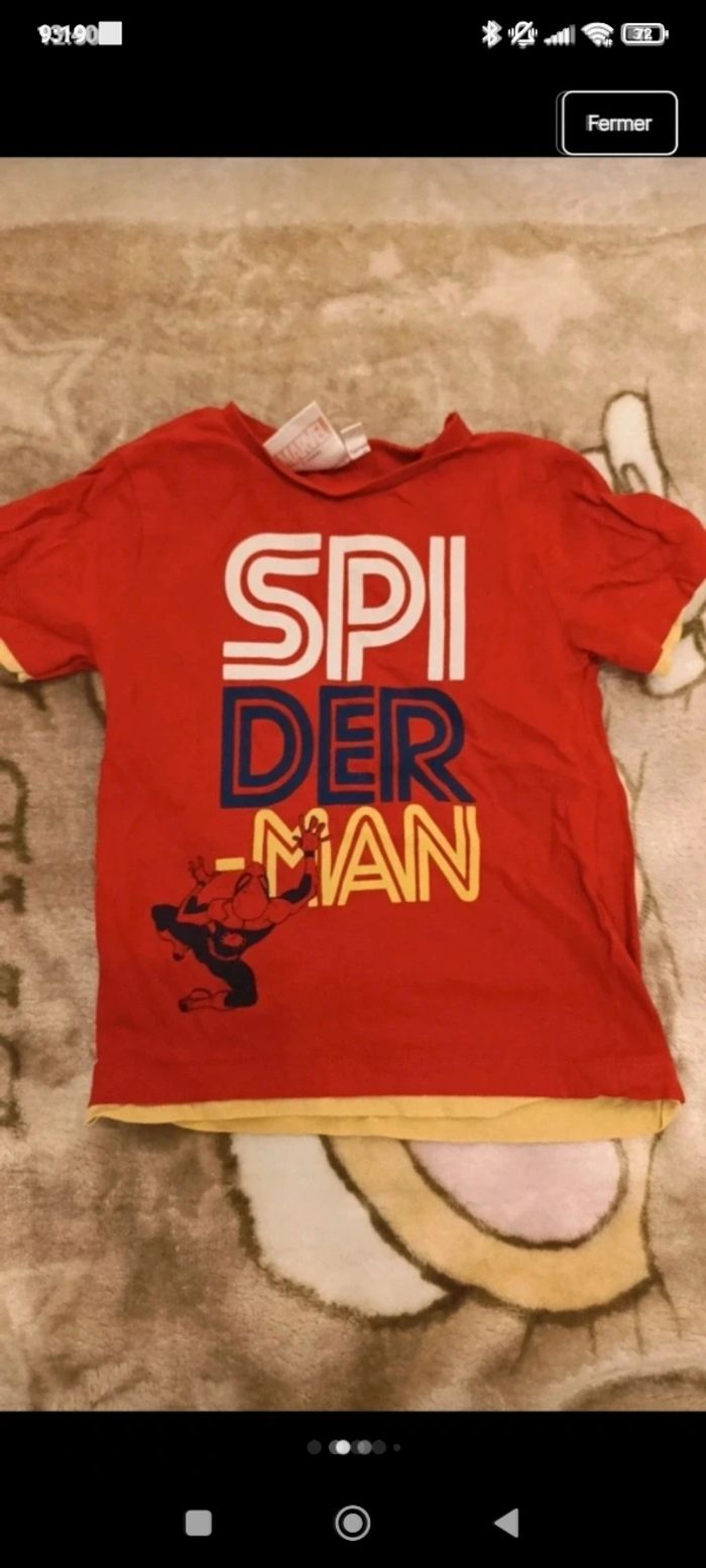Lot t-shirt spiderman