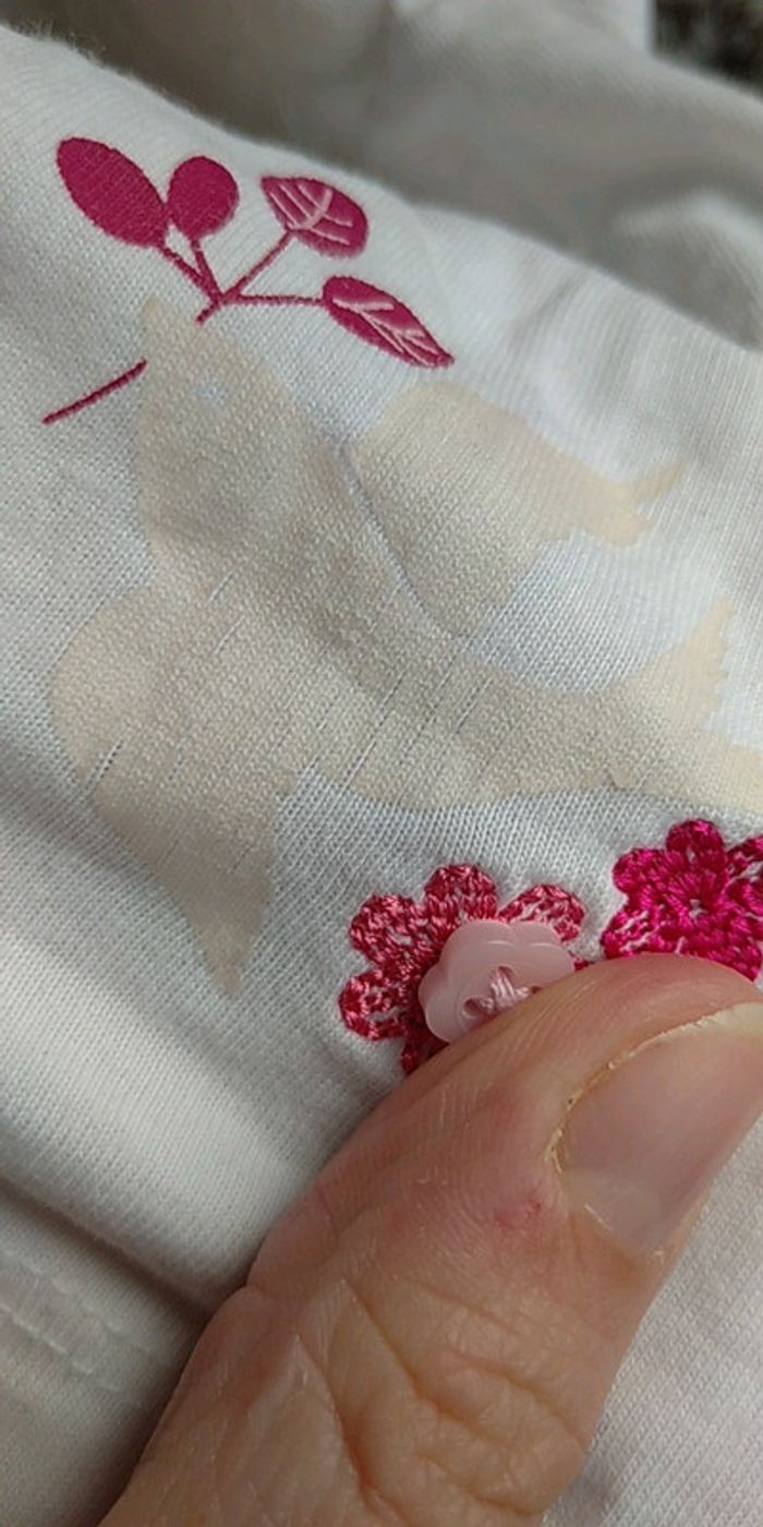 Haut Tee shirt Tunique Blouse manches courtes Fille 6 mois 100% coton Cadet Rousselle - photo numéro 10