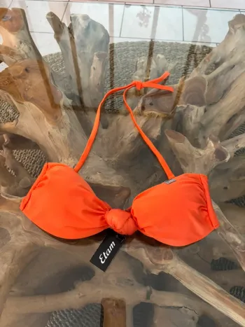 Haut de maillot de bain Etam bandeau orange brillant 42