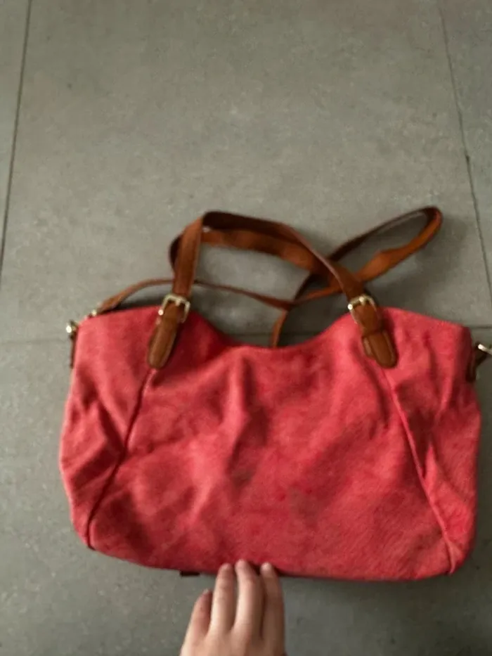 Sac à main et bandoulière rose Desigual, très bon état, 35x30cm - photo numéro 6