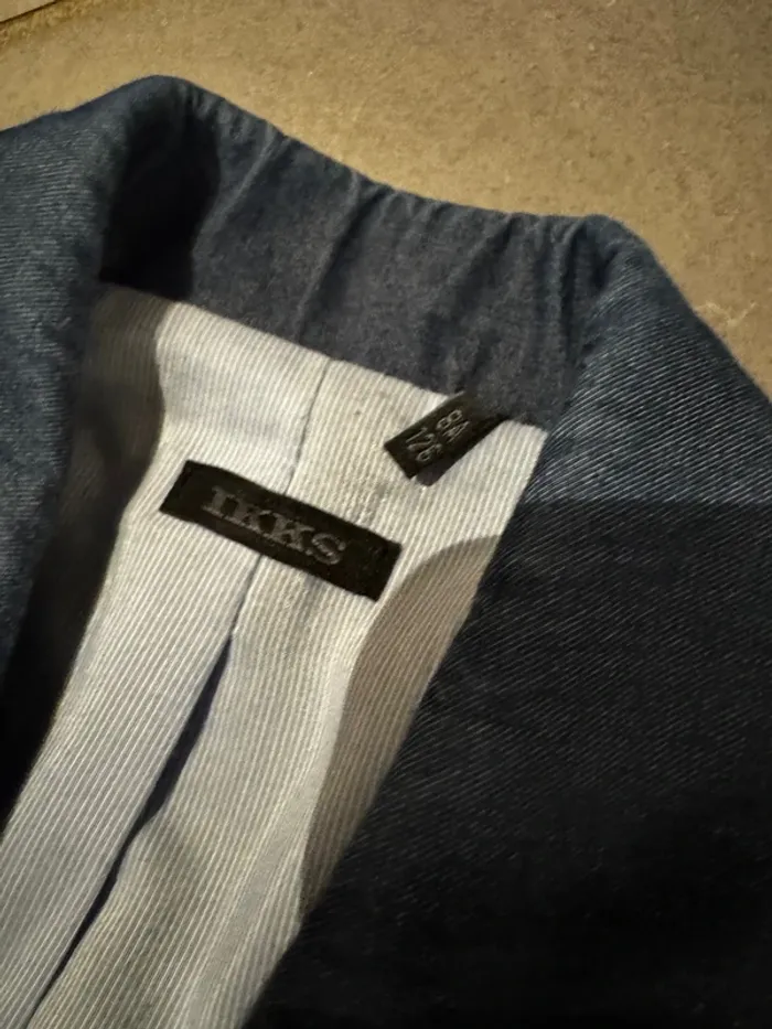 Veste / Blazer en jean habillé avec double boutonnière - Ikks - Get lucky - 8 ans - photo numéro 2