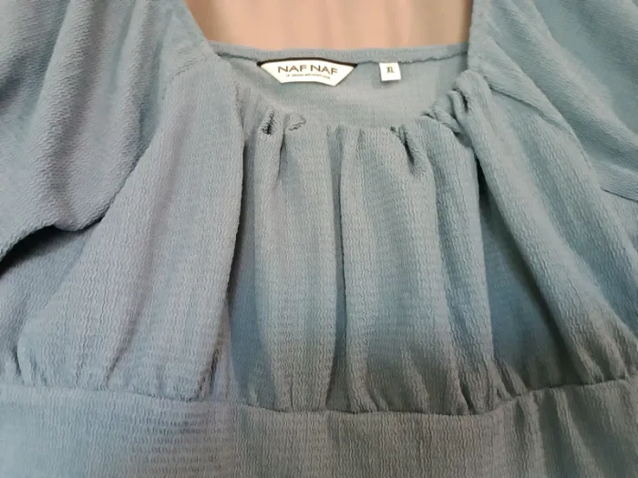 Blouse manche courte bleu - photo numéro 3