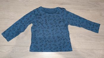 T shirt longues manches bleu garçon 36 mois