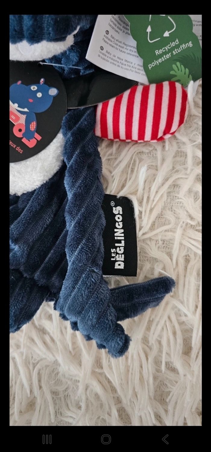 Doudou baby Hippipos l'hippopotame Les Déglingos Neuf - photo numéro 5