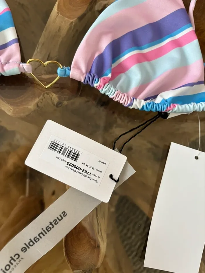 Haut de maillot de bain NA-KD rayures - photo numéro 7