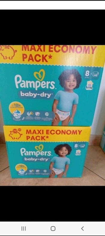 136 couches pampers baby dry taille 8