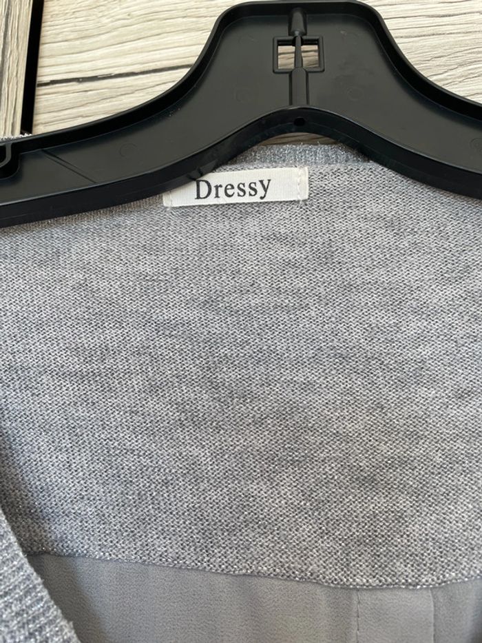 Joli pull fin gris argenté - photo numéro 3