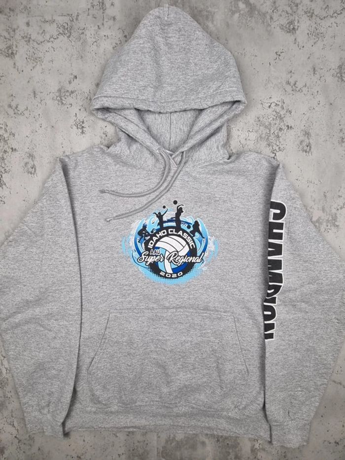 Pull capuche universitaire gris, M Hommes - photo numéro 3