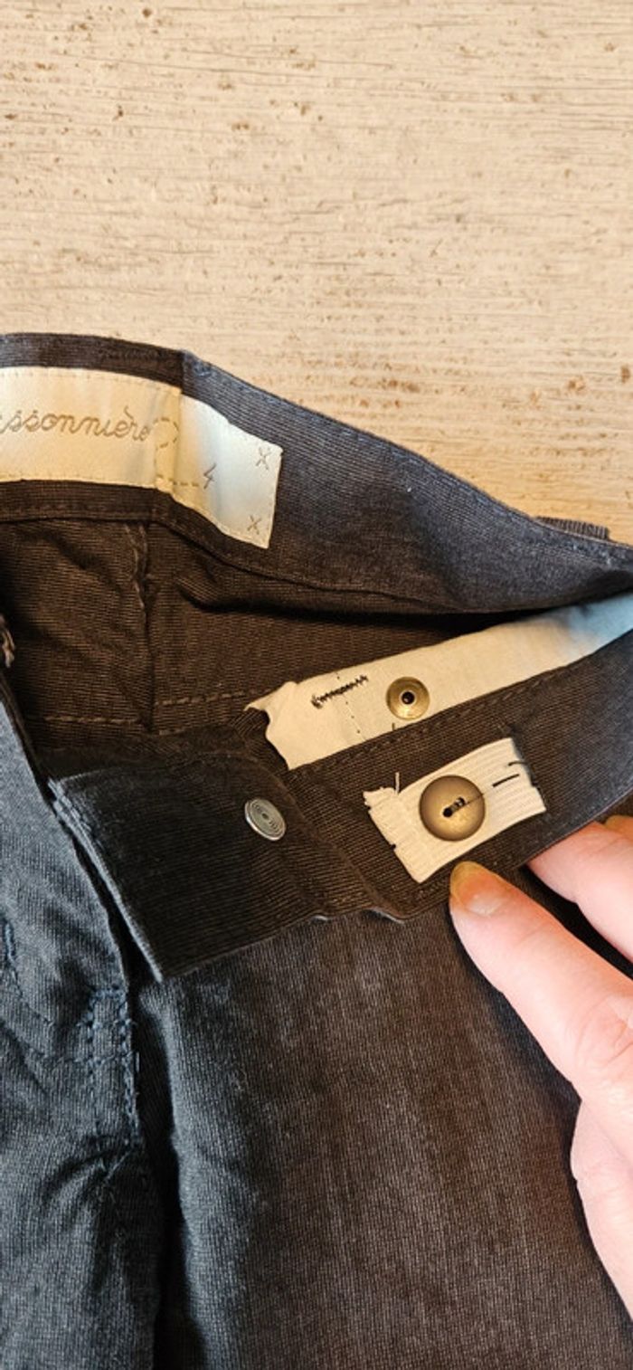Pantalon classique droit gris très fonce, ajustable à la taille, Buissonnière, 4 ans, neuf - photo numéro 7