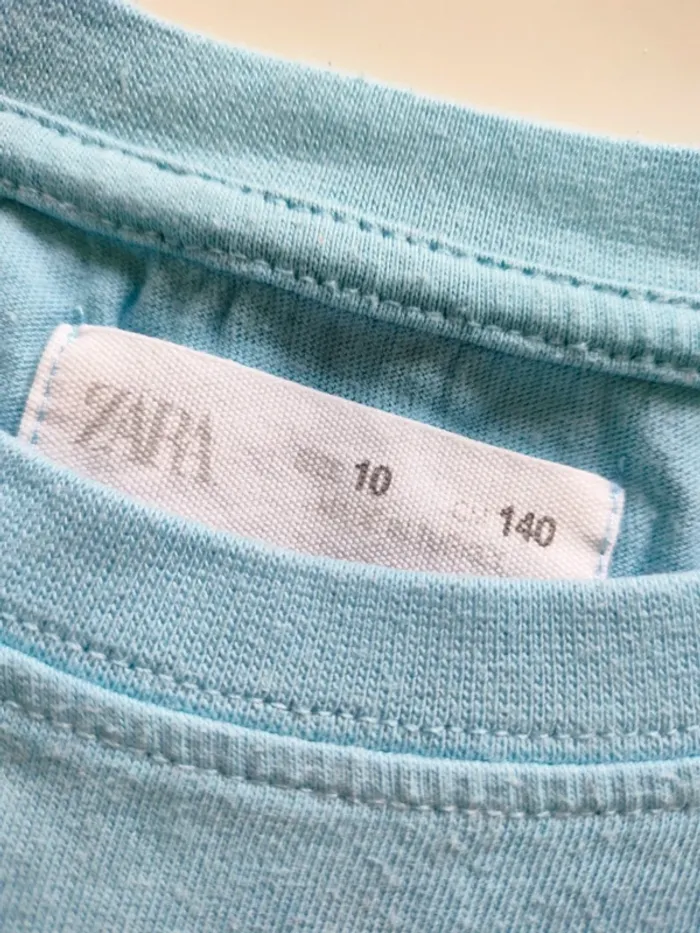 T-shirt bleu 🐯 Zara 10ans - photo numéro 4