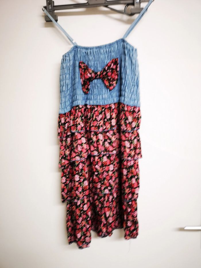 Robe jean fleur 36 38 - photo numéro 2