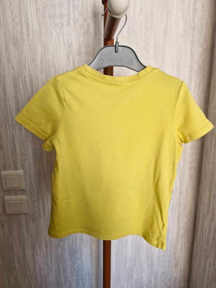 T-shirt manches courtes mixte 3 ans C&A jaune crocodile bleu coton - photo numéro 6