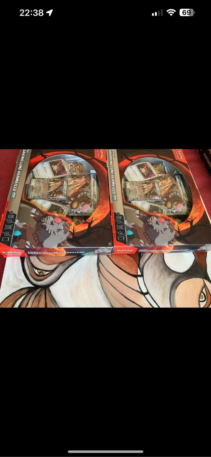 2 Coffret Pokémon ursaking lune vermeille Ex - photo numéro 2